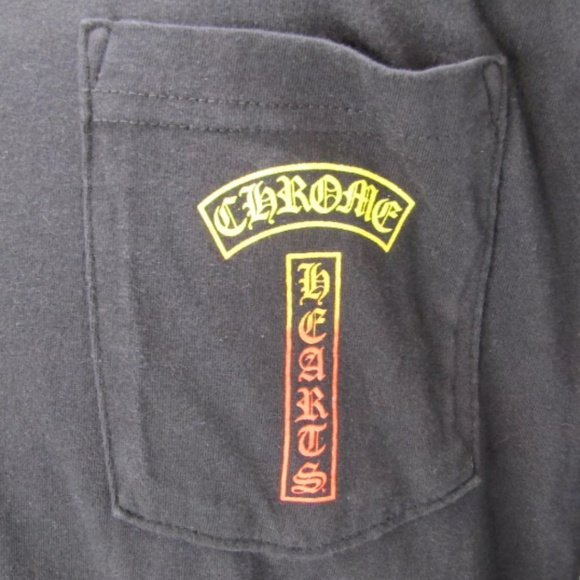 Chrome Hearts Men's Gradient Logo Long Sleeve T-Shirt Black - Picture 7 of 7